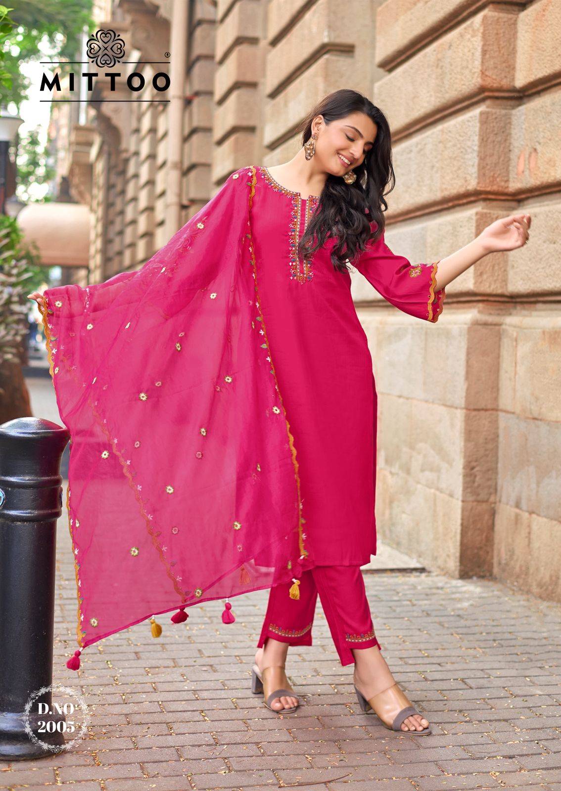 Rang Mahal By MITTOO 2001 To 2006 Stylish Beautiful Colourful Viscose Dresses At Wholesale Price